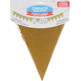 DIY Customizable Hanging Garland Banner Decoration, Gold, 20-ft, for Birthday/Bridal Shower/Graduation/Engagement Front_Flat