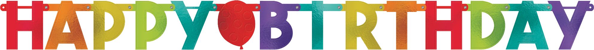 Banderoles d'anniversaire à ballons, paq. 4 Front_Flat