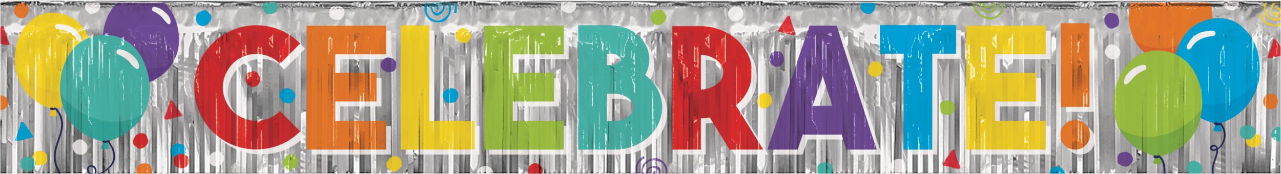 Banderoles d'anniversaire à ballons, paq. 4 Front_Flat