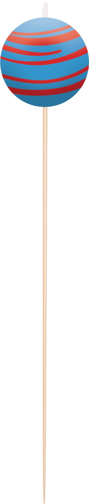 Blast Off Rocket Ship & Planets Wax Candles, Multi-Coloured, 4-in, 8-pk, for Birthday Party Front_Flat