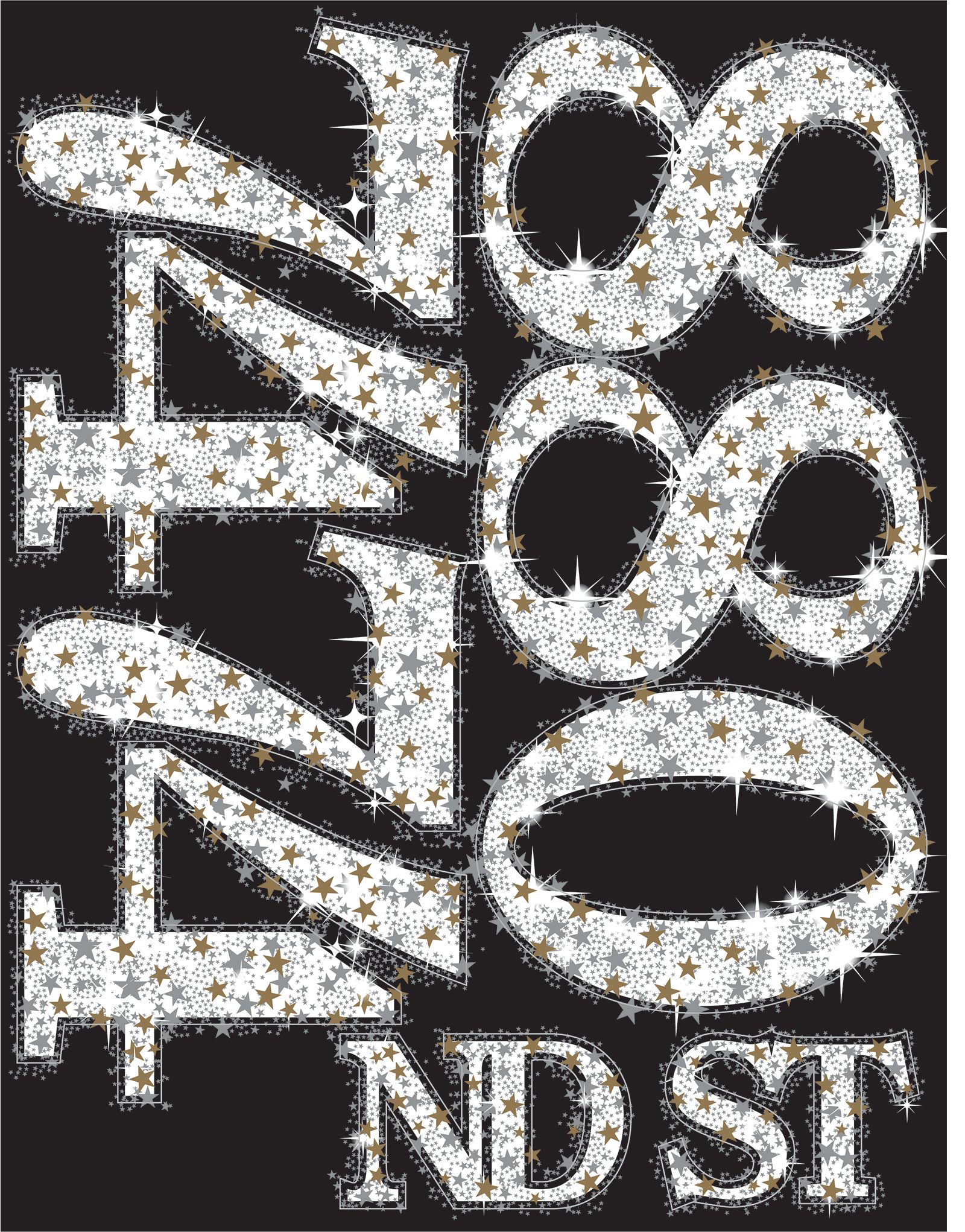 Sparkling Celebration DIY Customizable Room & Wall Centerpiece Decorating Kit, Black/Gold/Silver, Polka Dot, 10-in, 36-pk, for Birthday Party Overhead_Flat