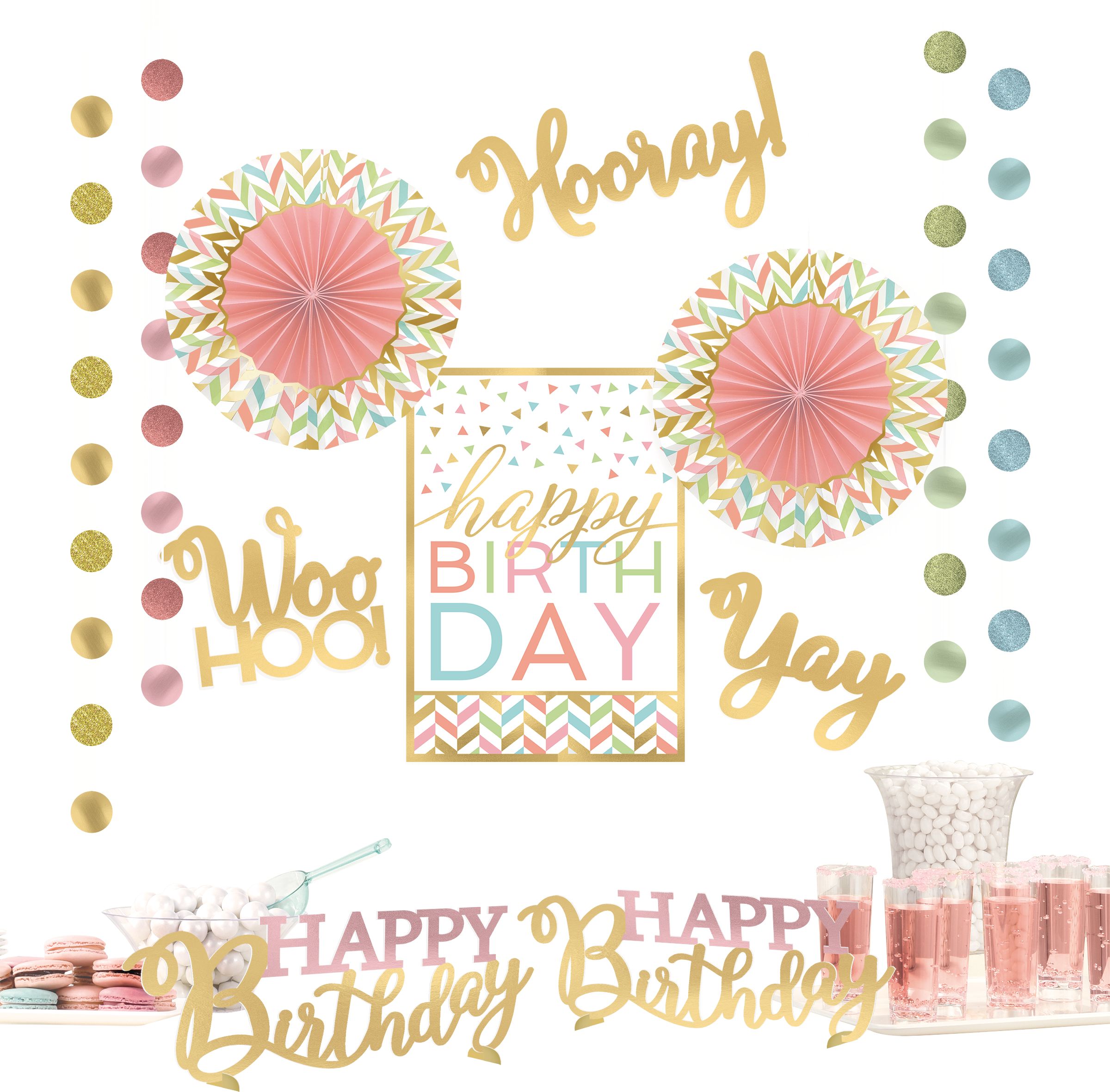 Décorations chambre anniversaire confetti amusant, paq. 12 Front_Flat