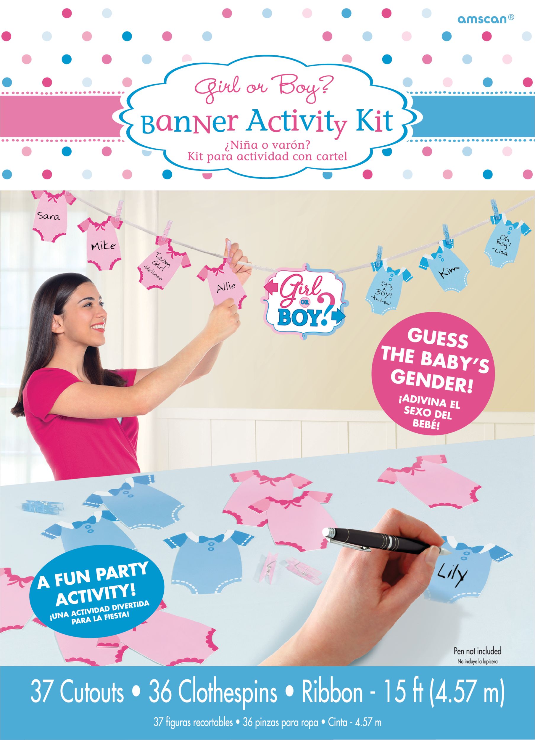 Girl or Boy Gender Reveal Banner Activity Kit Front_Flat