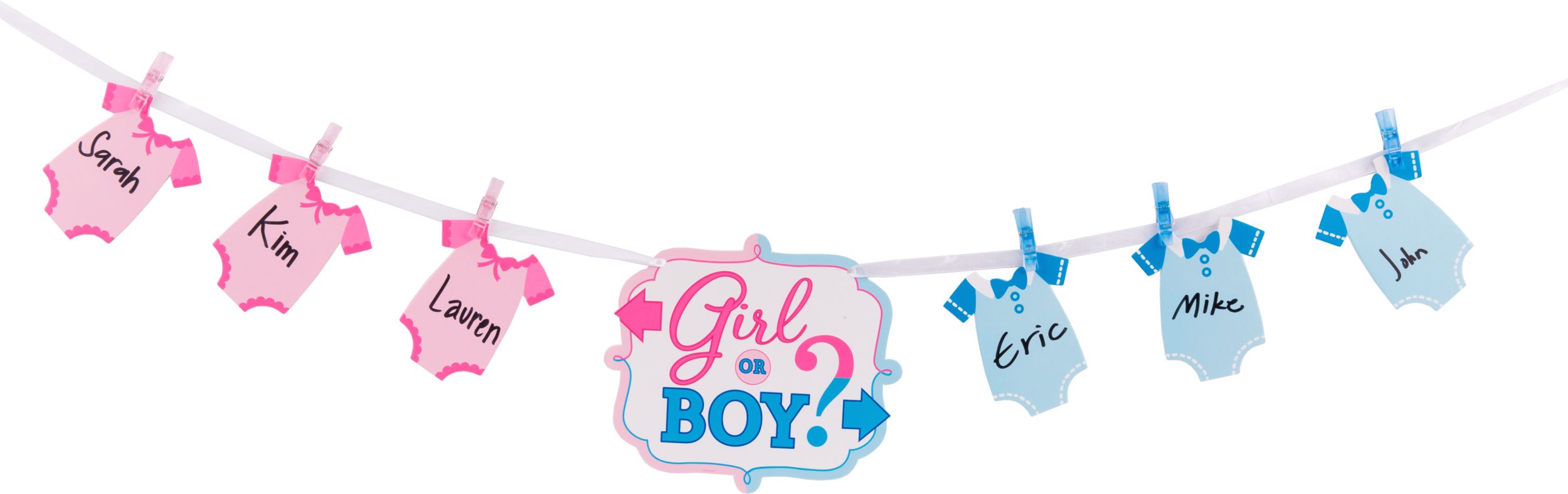 Girl or Boy Gender Reveal Banner Activity Kit Front_Flat