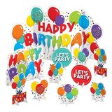 Birthday Balloons Table Decorating Kit, 11-pc Composite_or_Mixed