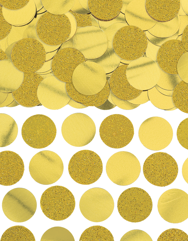 Glitter Circle Confetti for Birthday/Wedding/Bridal Shower, Gold