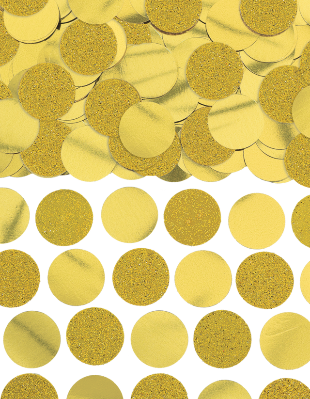 Glitter Circle Confetti for Birthday/Wedding/Bridal Shower, Gold