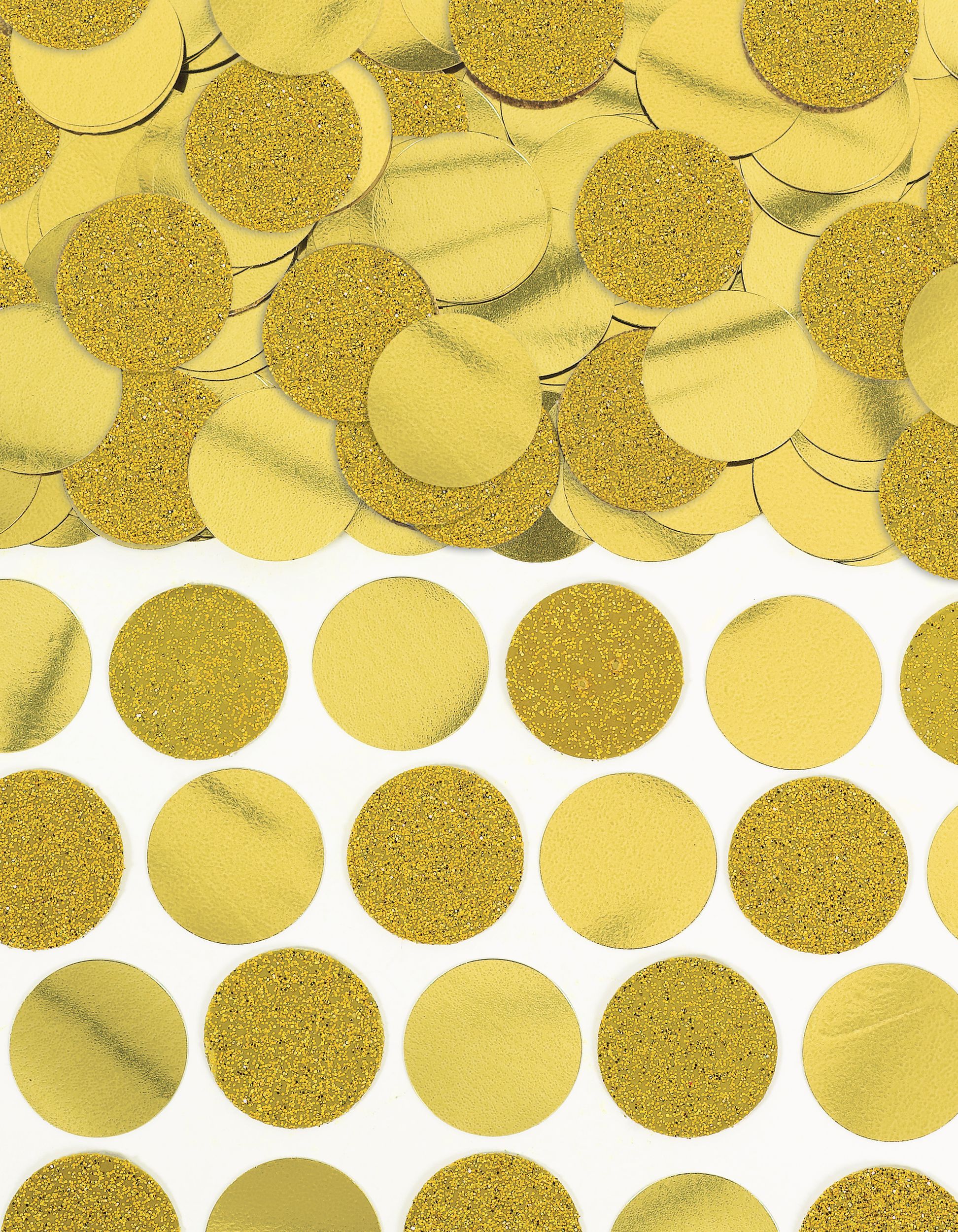 Round Glitter Confetti Table Scatter Decoration, Gold, 2.25-oz, for Birthday Party/Baby Shower/Graduation Overhead_Flat