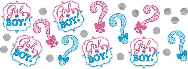 Girl or Boy Gender Reveal Confetti Front_Flat