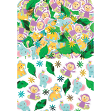 Jungle Baby Tiger/Monkey/Elephant Confetti Table Scatter Decoration, Green/Blue/Purple, 2.5-oz, for Baby Shower Composite_or_Mixed