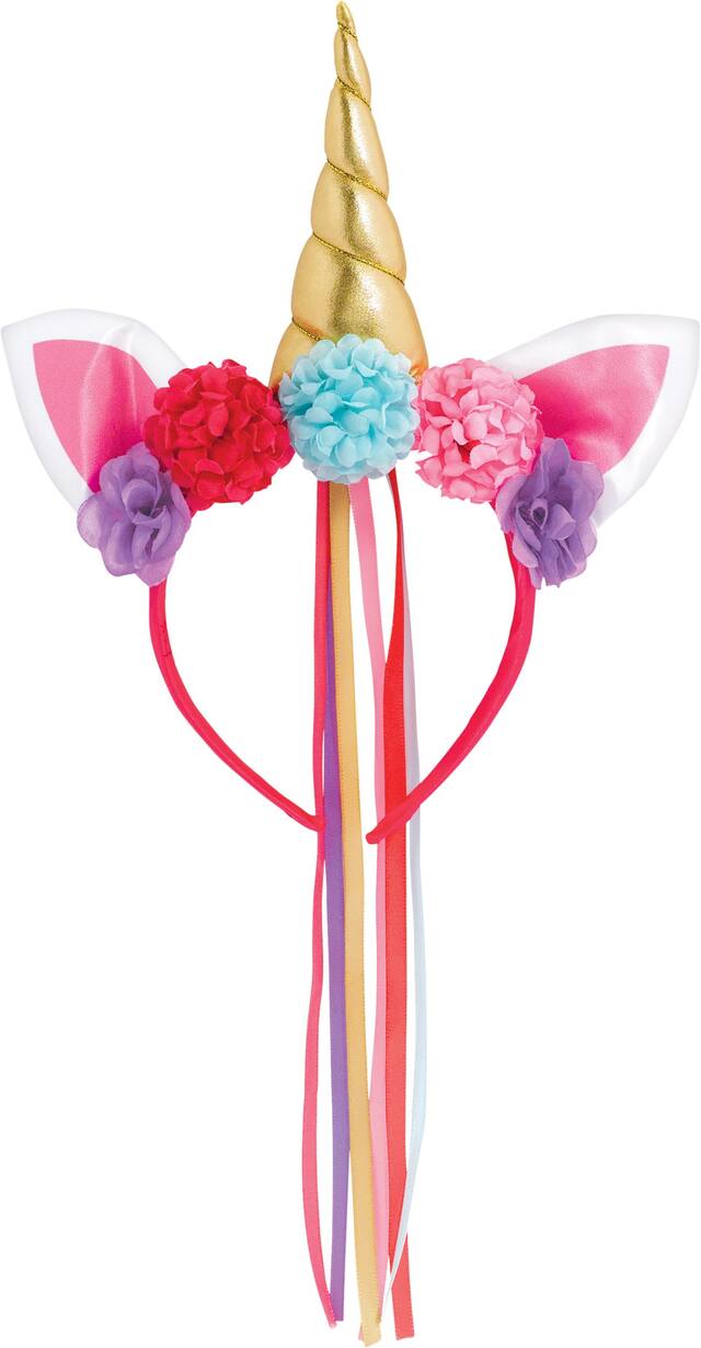 Unicorn Flower Headband Front_Flat