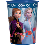 Gobelet à surprises en plastique Disney La Reine des neiges 2 avec Anna et Elsa, 16 oz Front_Elevated