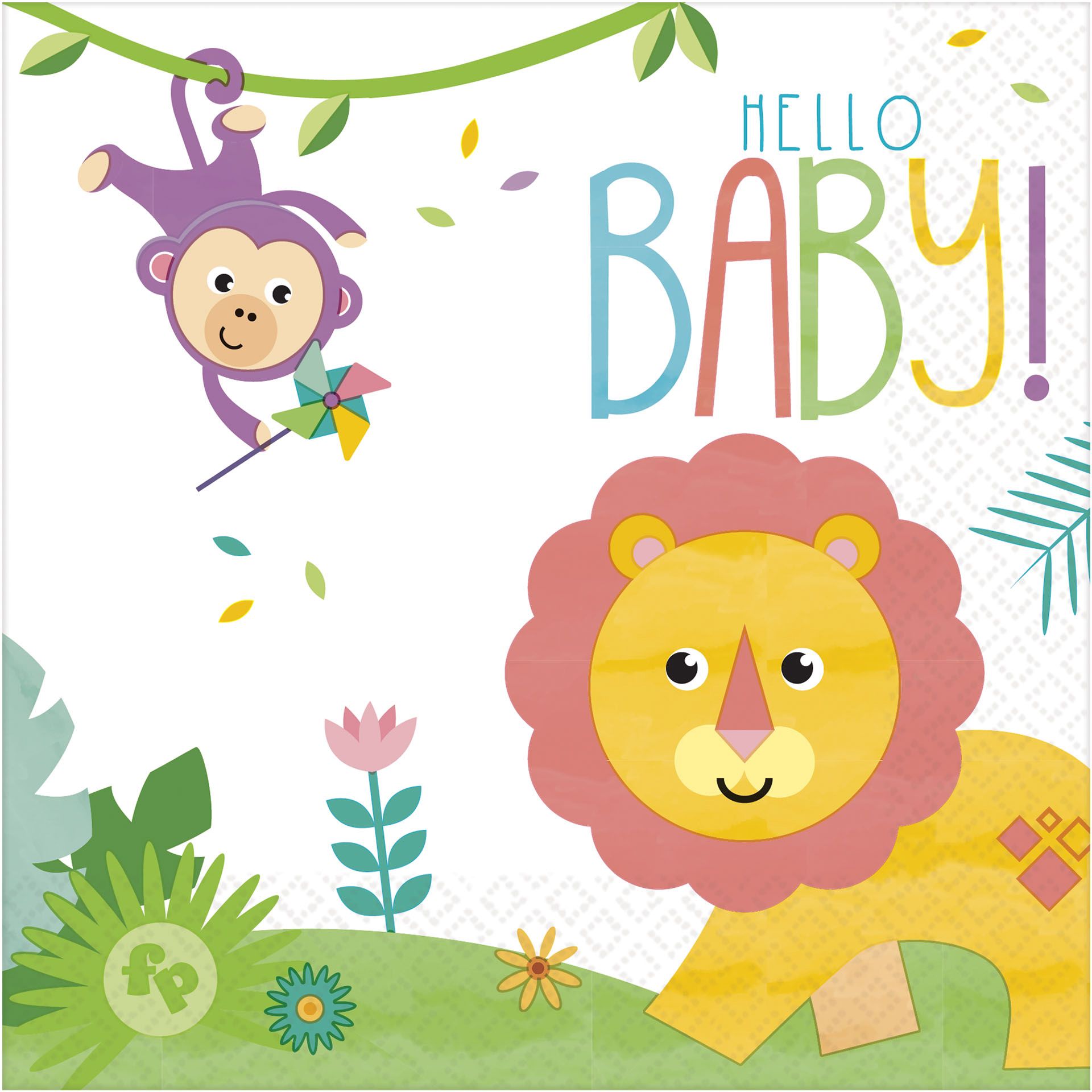Serviettes de table Hello Baby Fisher-Price, paq. 16 Overhead_Flat