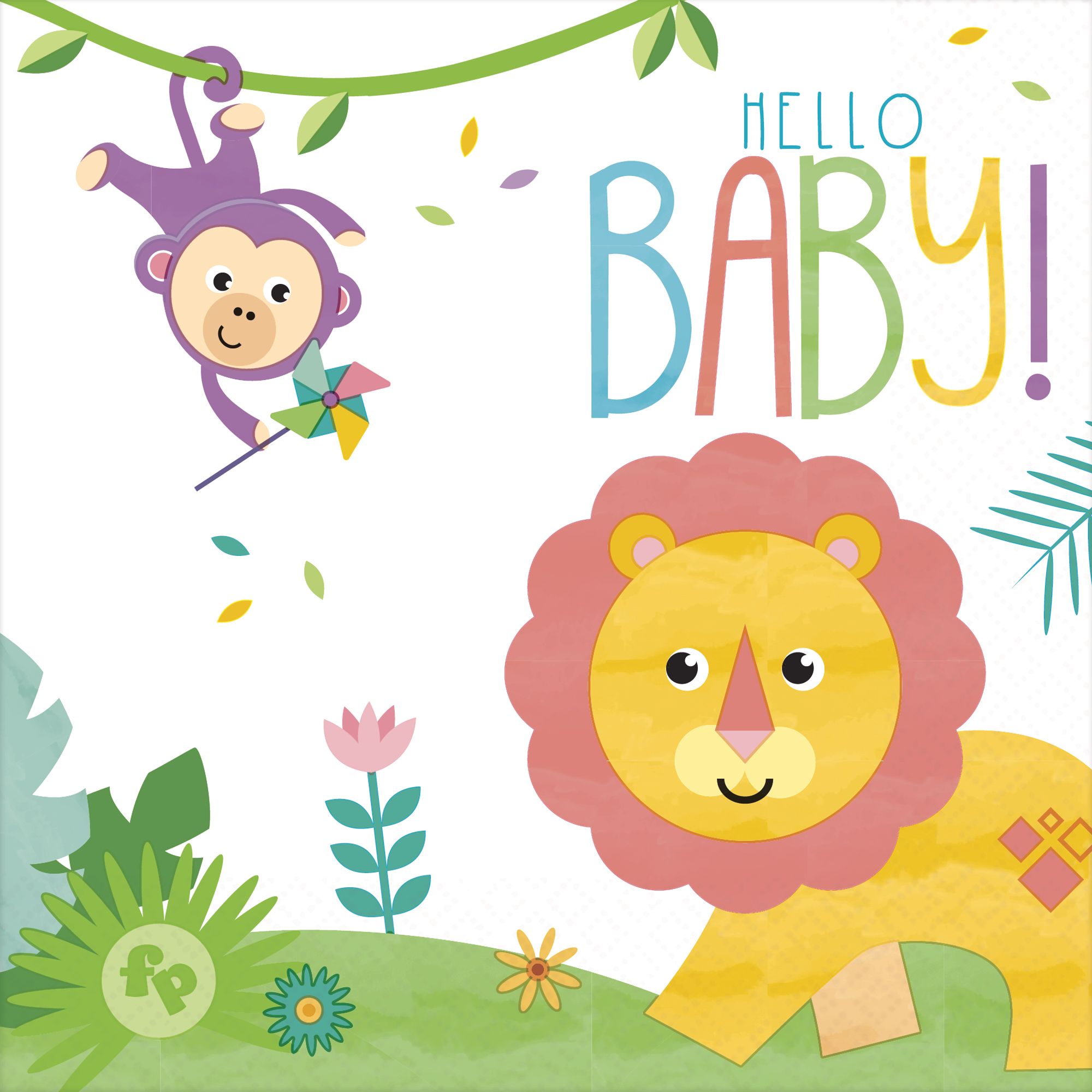 Serviettes de table Hello Baby Fisher-Price, paq. 16 Overhead_Flat