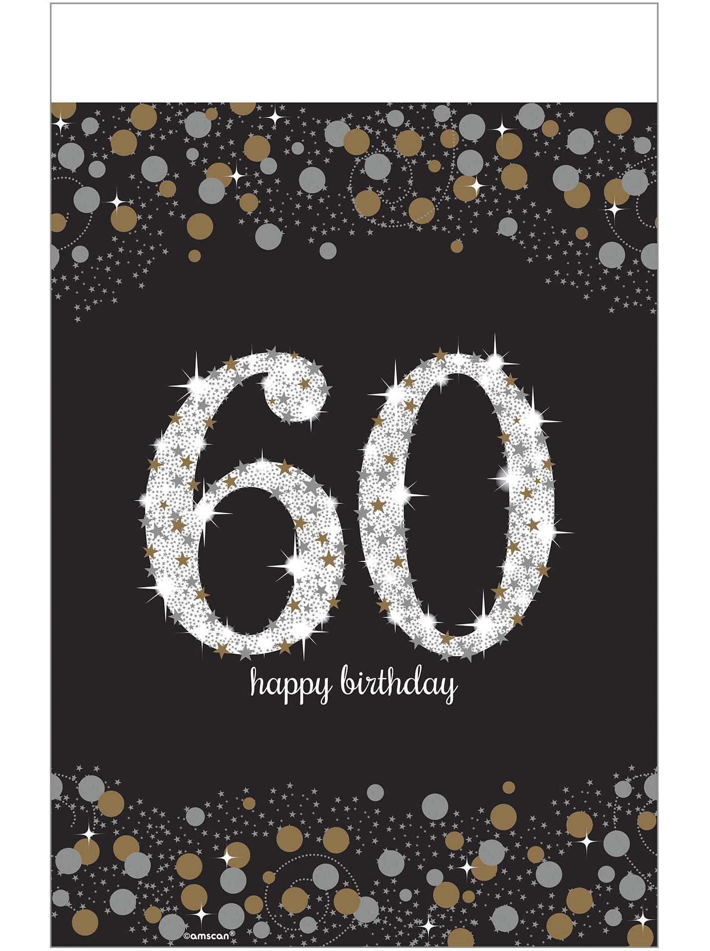 Nappe de fête scintillante 60e&nbsp;anniversaire CloseUp
