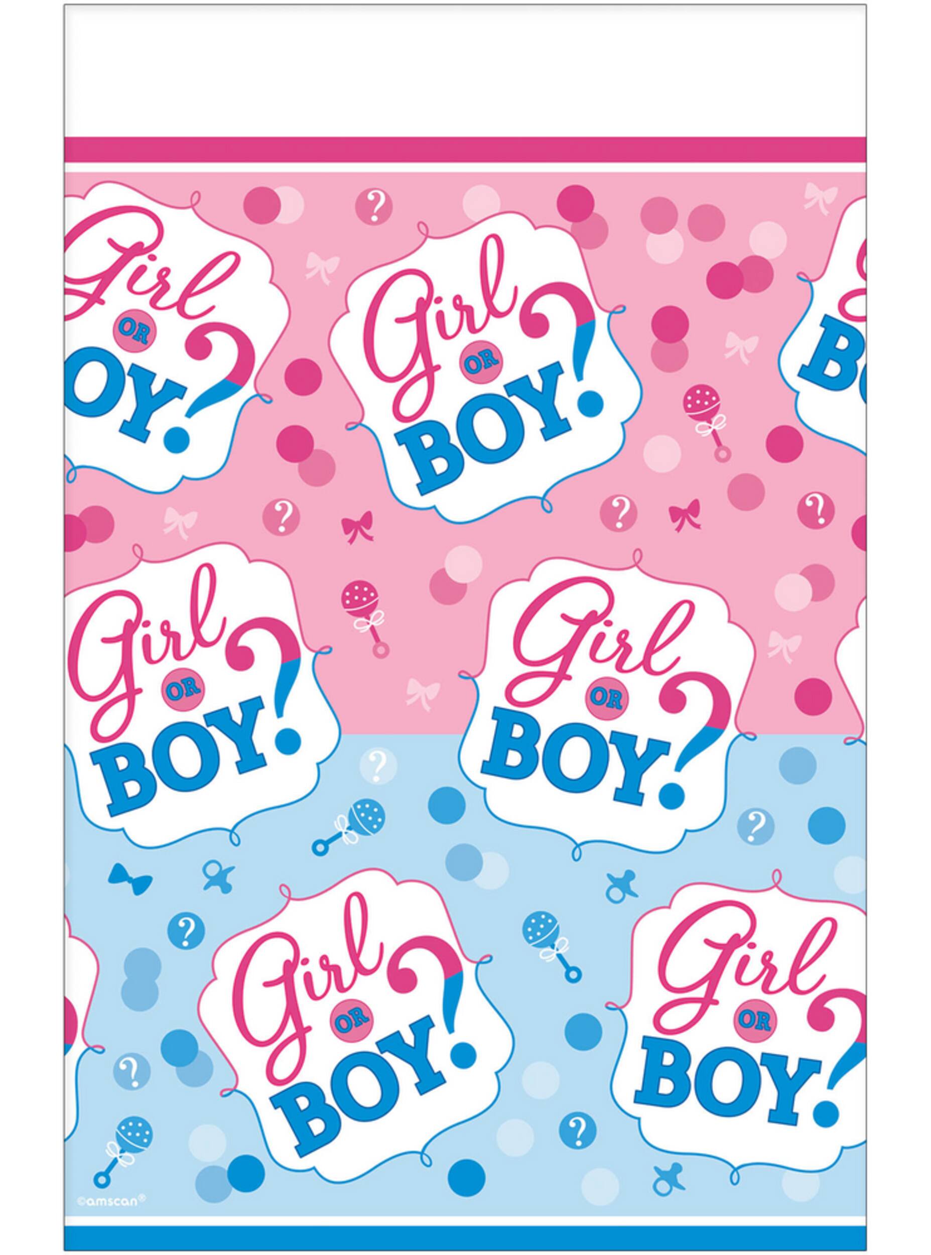 Girl or Boy Gender Reveal Table Cover Party City