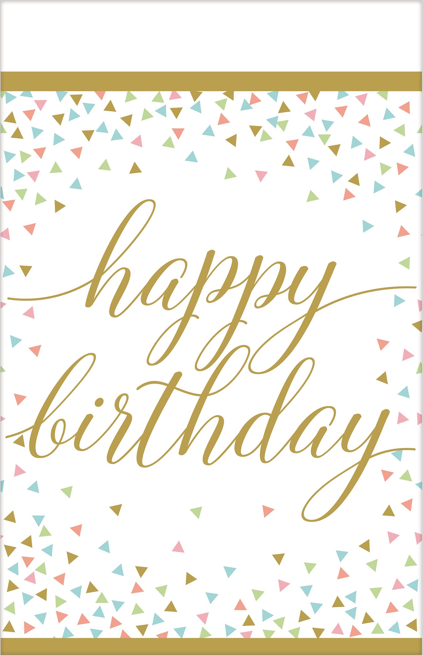 Nappe Joyeux anniversaire Confetti amusant Overhead_Flat