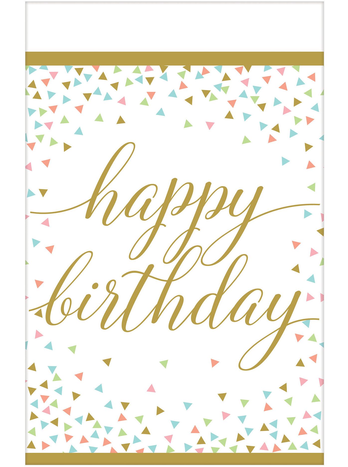 Nappe Joyeux anniversaire Confetti amusant Overhead_Flat