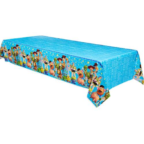 Disney Pixar Toy Story Rectangle Plastic Reusable Table Cover, Blue, 54x96-in, for Birthday Party