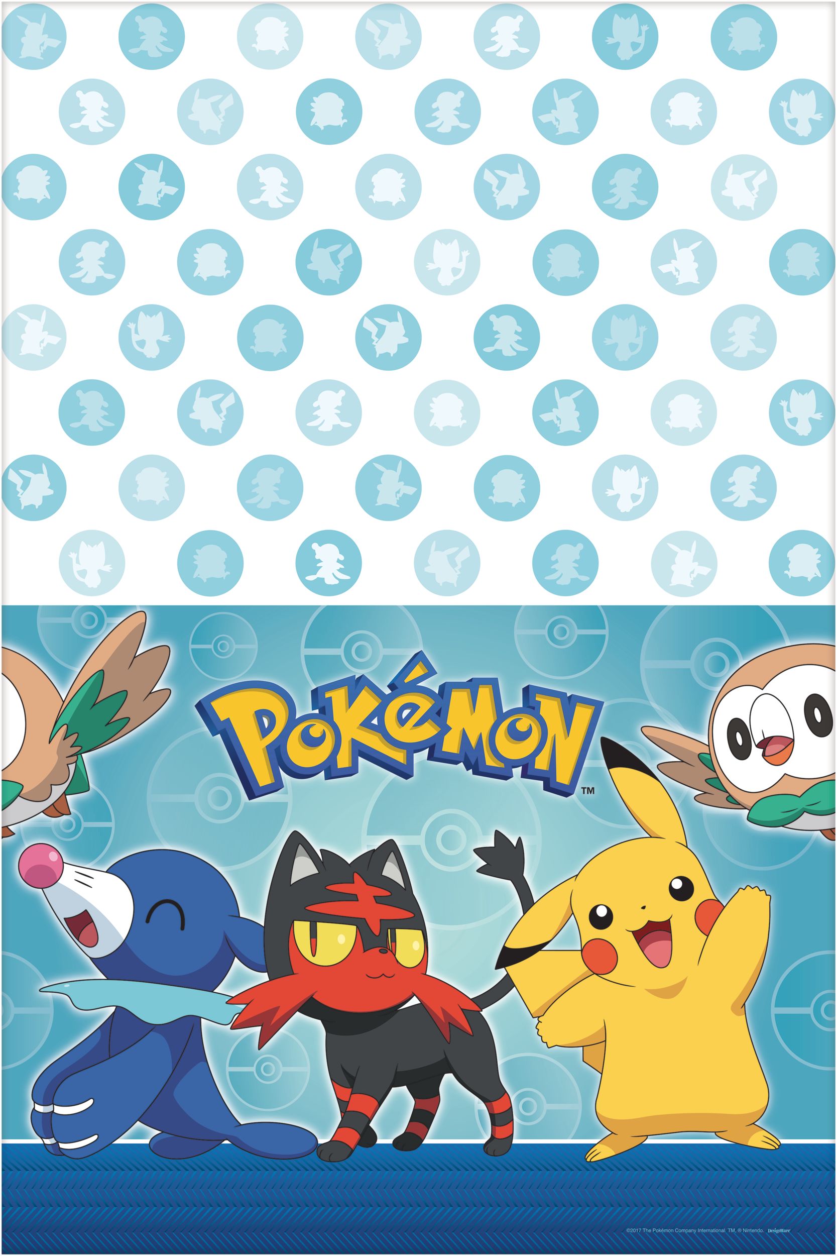 Nappe de fête d'anniversaire Pokémon Overhead_Flat