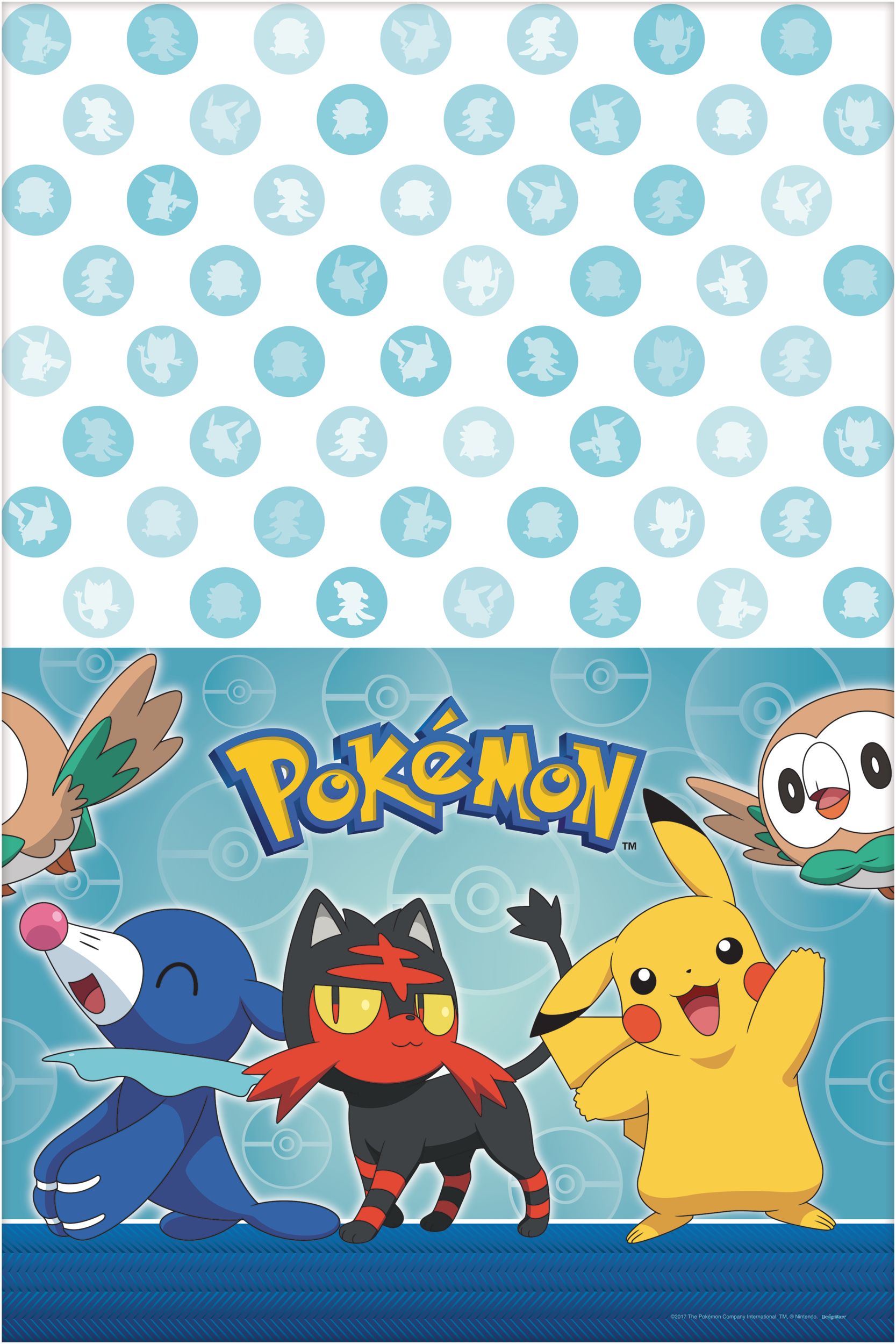 Nappe de fête d'anniversaire Pokémon Overhead_Flat