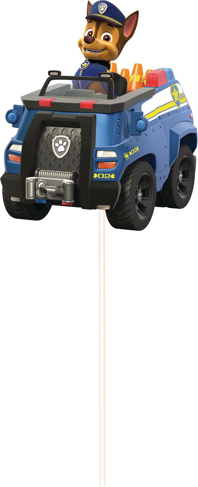 Nickelodeon PAW Patrol "Happy Birthday" Plastic Scene Setter Background Decoration with Photo Booth Props, Blue/Yellow, 14.5-in, 12-pk, for Birthday Front_Flat