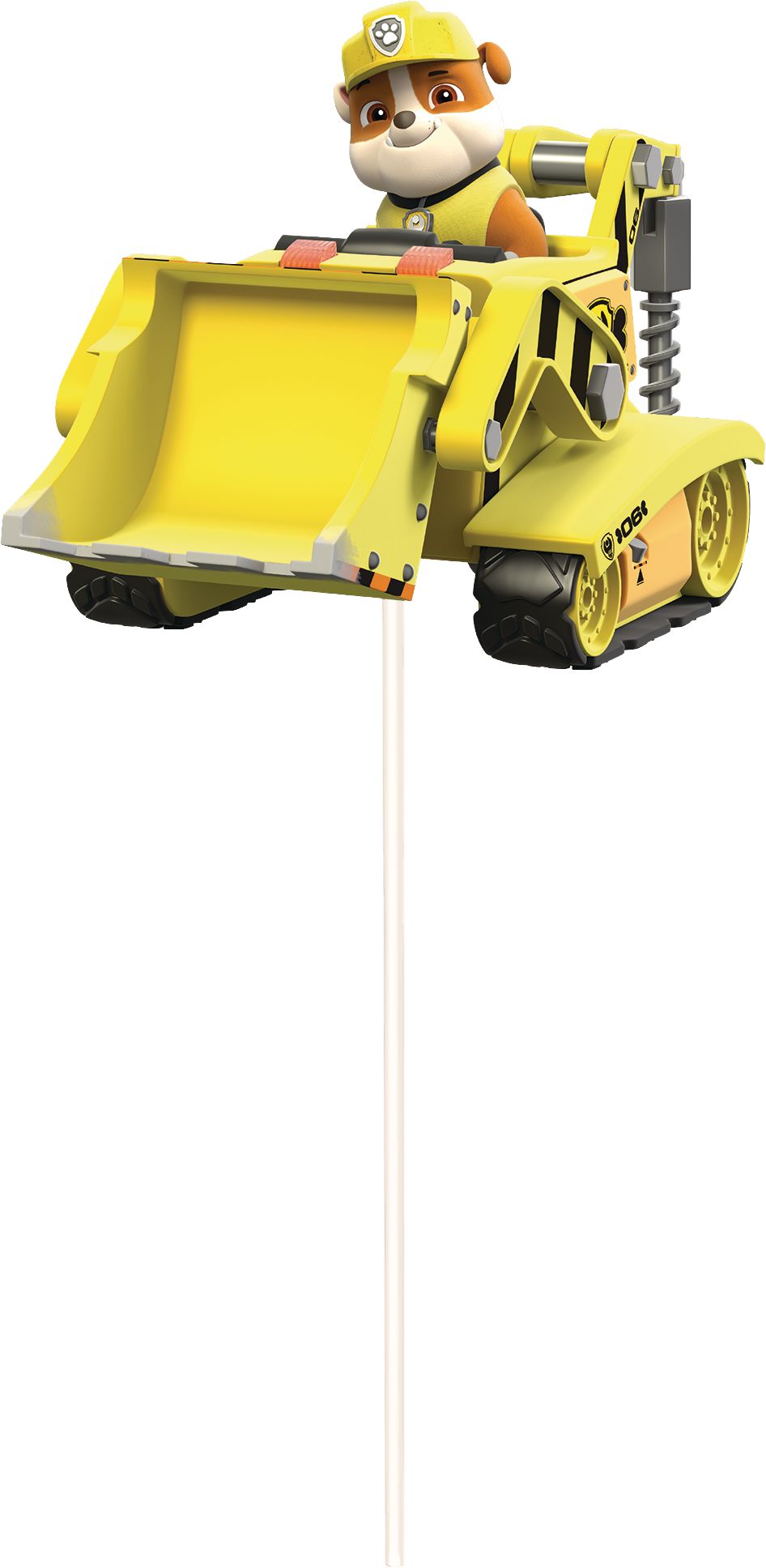 Nickelodeon PAW Patrol "Happy Birthday" Plastic Scene Setter Background Decoration with Photo Booth Props, Blue/Yellow, 14.5-in, 12-pk, for Birthday Front_Flat