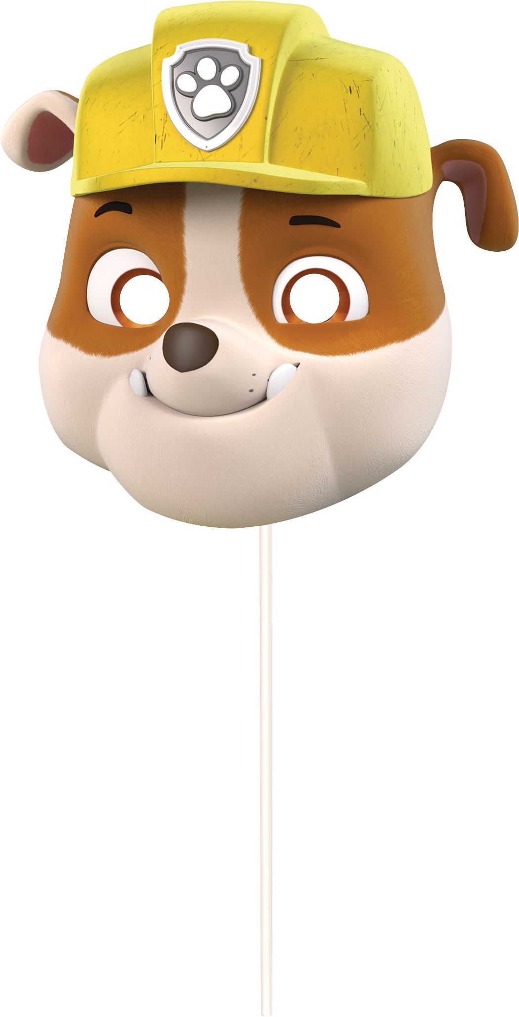 Nickelodeon PAW Patrol "Happy Birthday" Plastic Scene Setter Background Decoration with Photo Booth Props, Blue/Yellow, 14.5-in, 12-pk, for Birthday Front_Flat