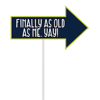 A Reason to Celebrate "Party" Plastic Scene Setter Background Decoration with Photo Booth Props, Blue/Red, 14.5-in, 13-pk, for Birthday Party Front_Flat