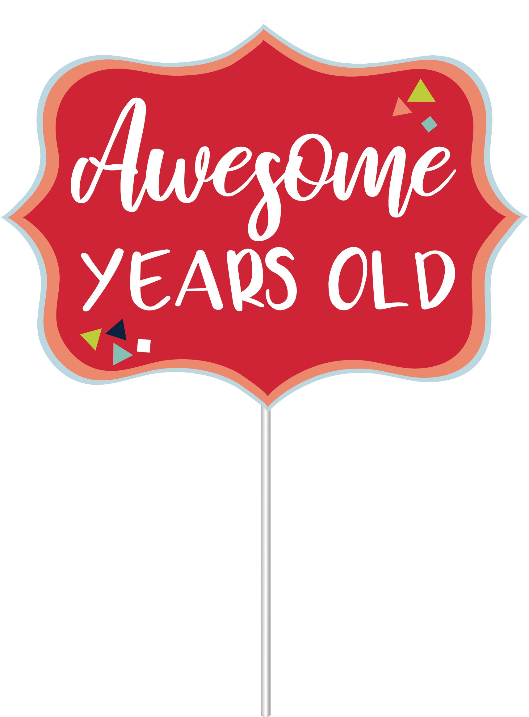 A Reason to Celebrate "Party" Plastic Scene Setter Background Decoration with Photo Booth Props, Blue/Red, 14.5-in, 13-pk, for Birthday Party Front_Flat