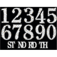 Serpentins décoratifs scintillants pour fête d'anniversaire Front_Flat