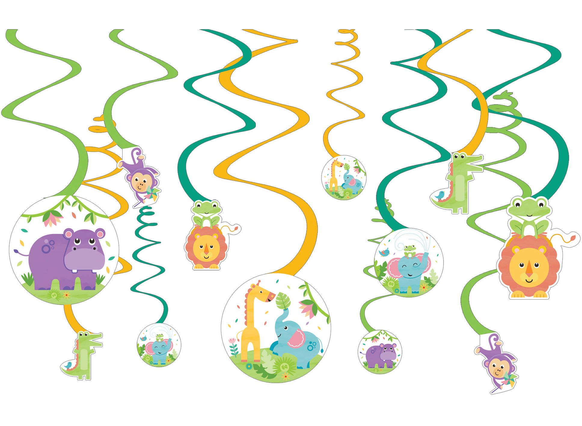 Fisher-Price Hello Baby Swirl Decorations, 12-pc Front_Flat