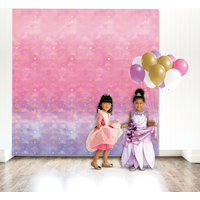 Disney Princess Once Upon A Time Plastic Scene Setter Background Decoration, Pink/Purple, 48-in, 2-pk, for Birthday Party