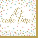 Serviettes de table Confettis et gâteau, paq. 36 Overhead_Flat