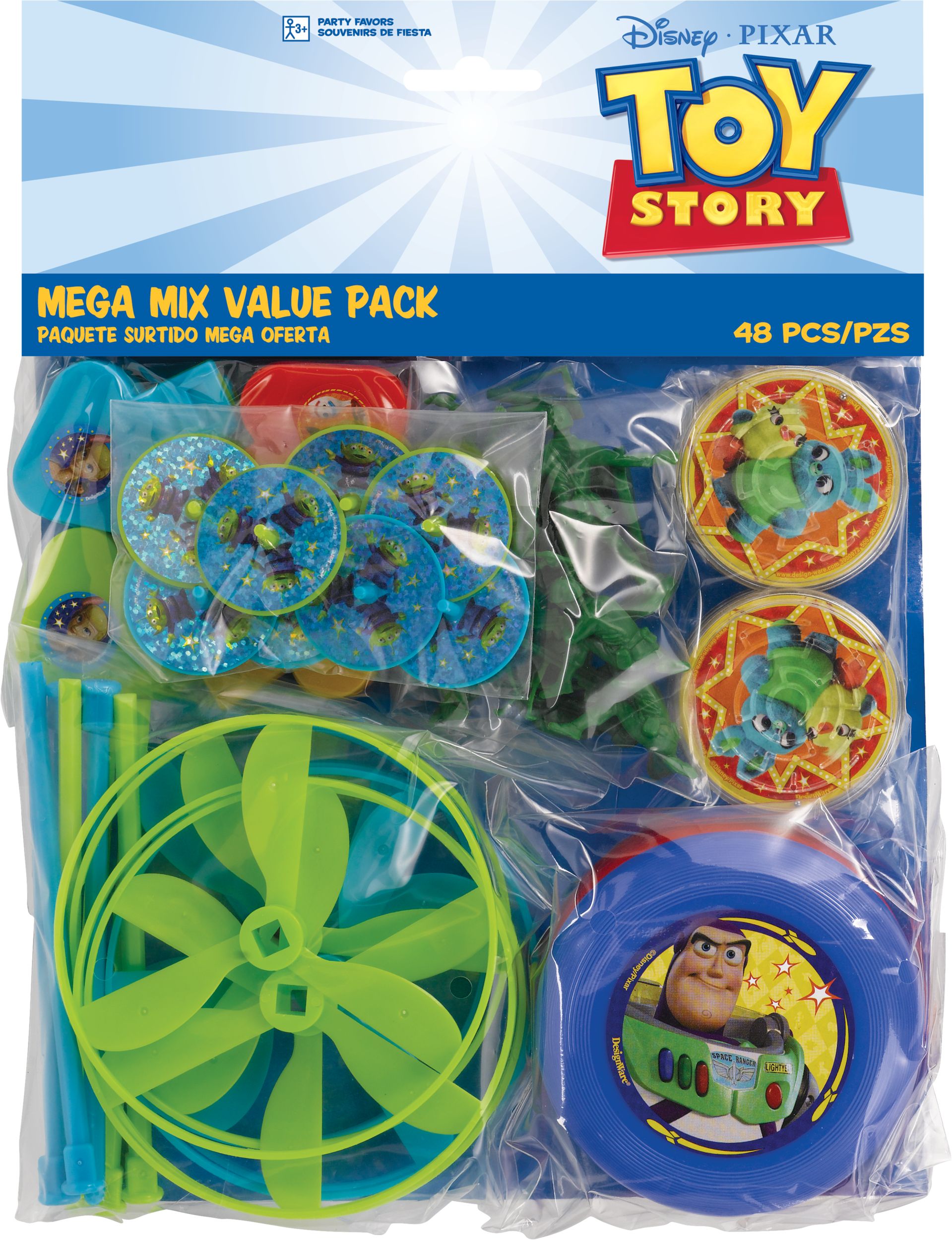 Cadeaux-surprises pour fête d'anniversaire, Histoire de jouets 4, paq. 48 Front_Flat