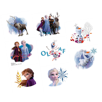 Disney Frozen Elsa/Anna/Olaf Assorted Temporary Tattoos, Blue/Brown, 8-pk, Wearable Favours  for Birthdays