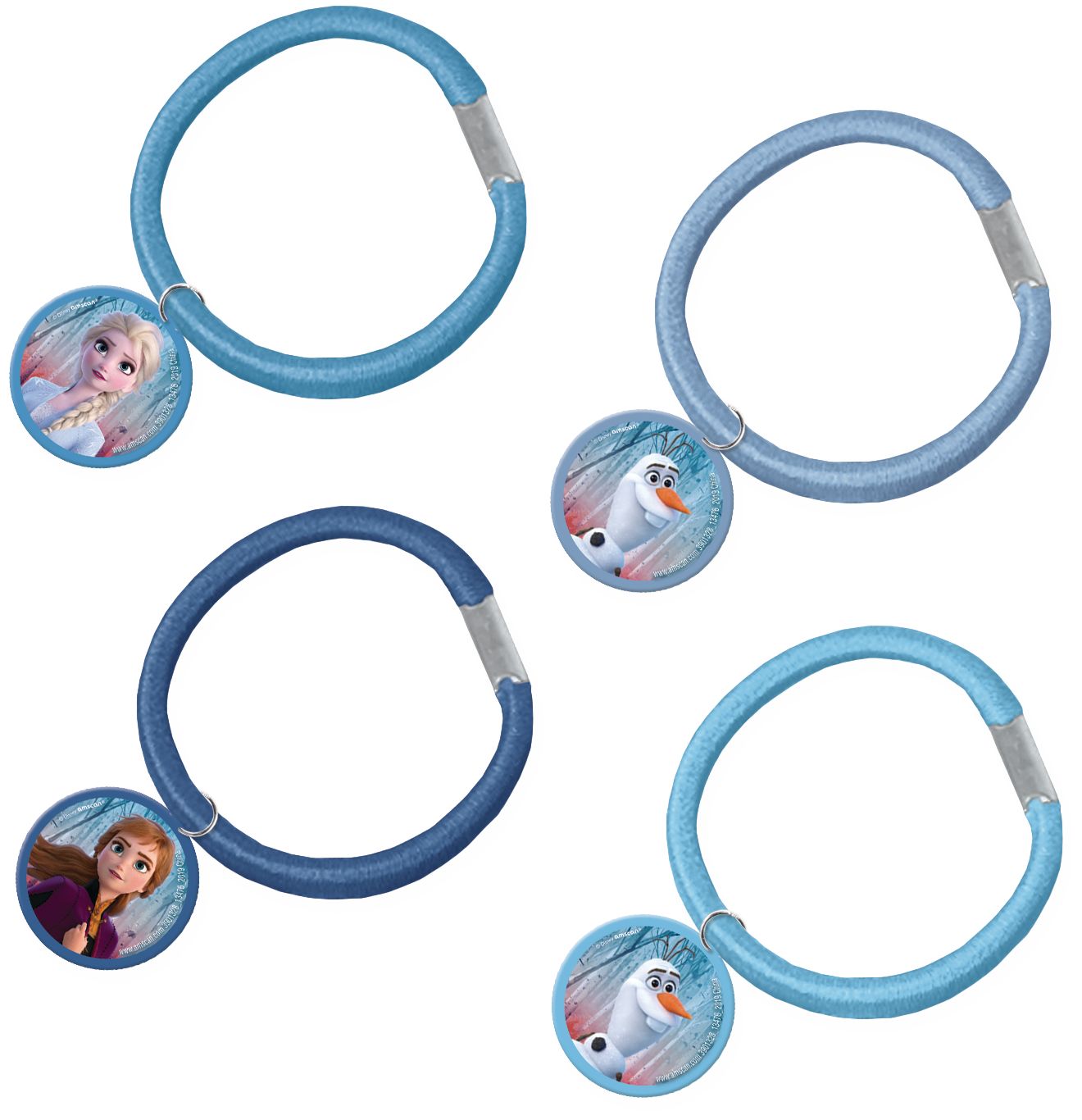 Disney Frozen 2 Hair Ties for Birthday Party Favours, 8-pk Overhead_Flat