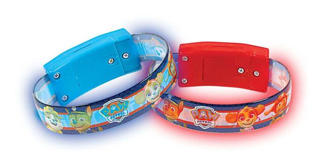 Nickelodeon PAW Patrol Light-Up Bracelets, Blue/Red, One Size, 4-pk, Wearable Favours  for Birthdays Front_Elevated