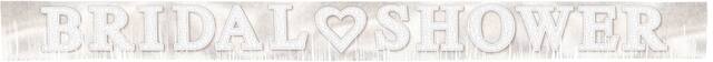 Glitter Fringe Bridal Shower Banner, 10-ft Front_Flat