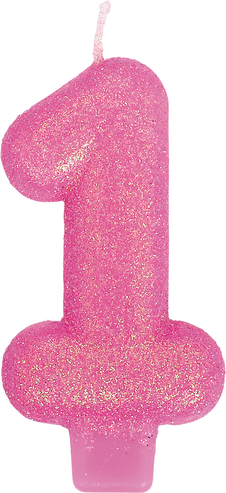 Glitter Number 1 Birthday Candle, Bright Pink | Canadian Tire