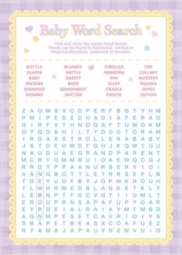 Baby Shower Word Games Front_Flat