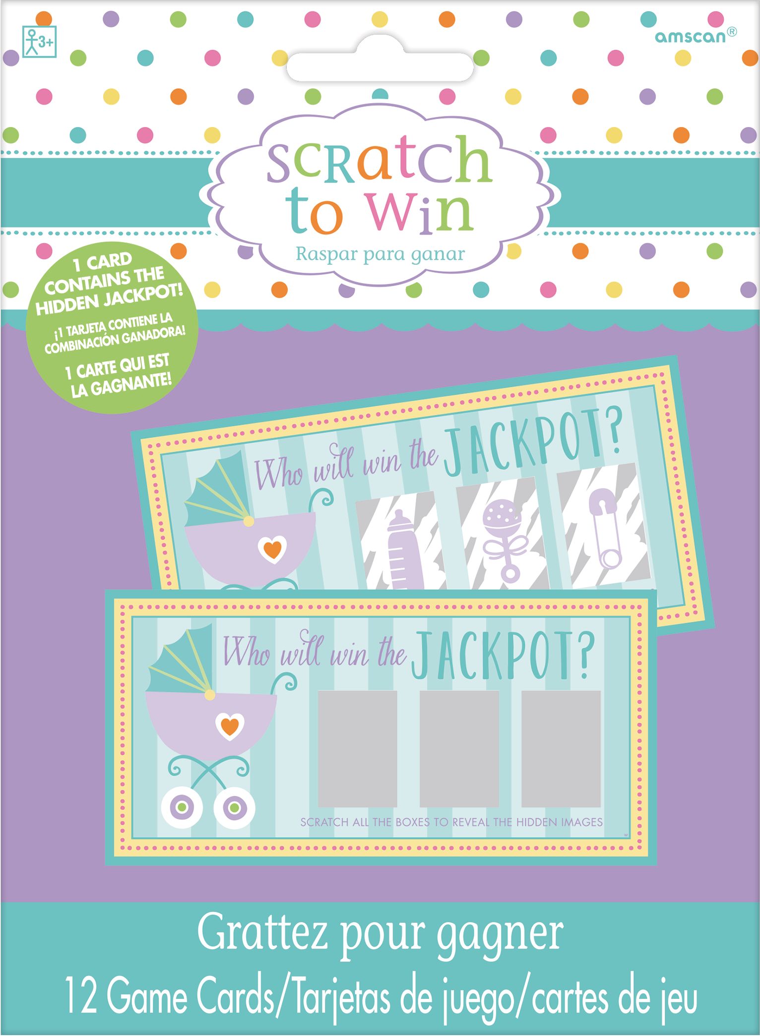 Baby Shower Scratch-Off Cards, 12-pk Front_Flat