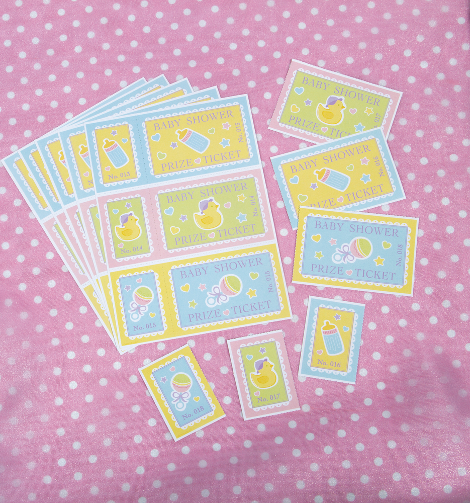 Baby shower prize shop tickets