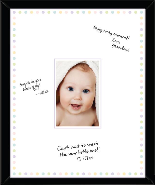 Baby Shower Autograph Photo Frame Front_Flat