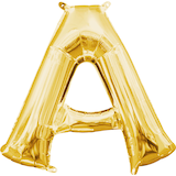 A-Z Letters Satin Foil Balloon, Gold, 13-in, Air-Filled for Birthday/Graduation/Baby Shower/Wedding Front_Flat