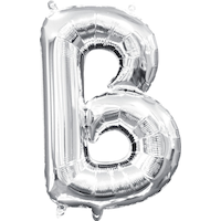 Ballon en aluminium satiné, lettres A à Z, argent, 13 po, gonflé d'air, pour anniversaire/remise de diplômes/fête prénatale/mariage