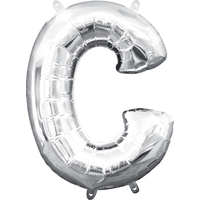 Ballon en aluminium satiné, lettres A à Z, argent, 13 po, gonflé d'air, pour anniversaire/remise de diplômes/fête prénatale/mariage