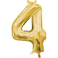 Ballon en aluminium satiné, chiffres 0 à 9, or, 13 po, gonflé d'air, pour anniversaire/remise de diplômes/jour de l'An