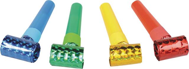 Mirlitons iridescents de couleurs primaires, paq. 8 Front_Elevated