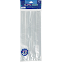 Sacs de fête pour friandises en cellophane rectangulaires, transparent, 5 po, paq. 25, pour fête d'anniversaire